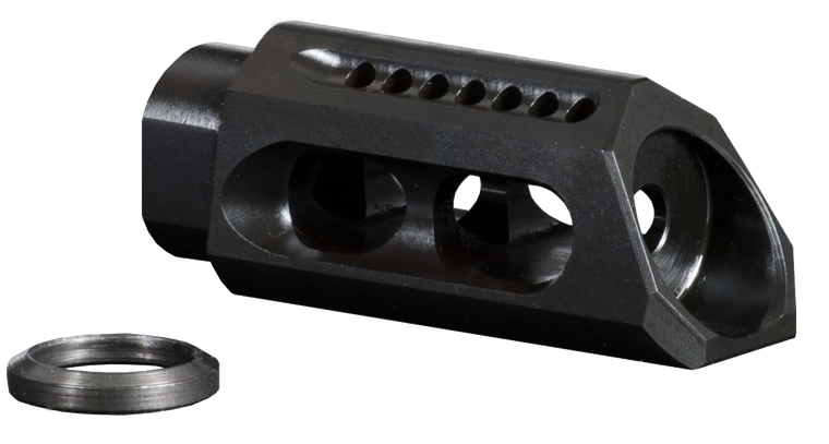 Yankee Hill 26MBA Slant Muzzle Brake Black Steel with 1/2"-28 tpi Threads & 2.50" OAL for 5.56x45mm NATO AR-Platform