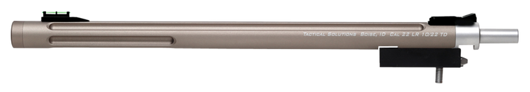 Tactical Solutions 1022TDQS X-Ring Barrel 22 LR 16.50" Quicksand Finish Aluminum Material with Fluting, Threading & Sights for Ruger 10/22 Takedown