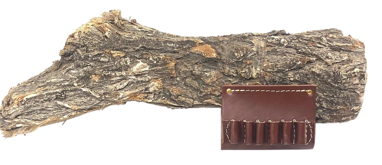 Hunter Company 0500 Cartridge Belt SlideChestnut Tan Leather 50 Cal Capacity 6rd Belt Slide Mount 2" Belt