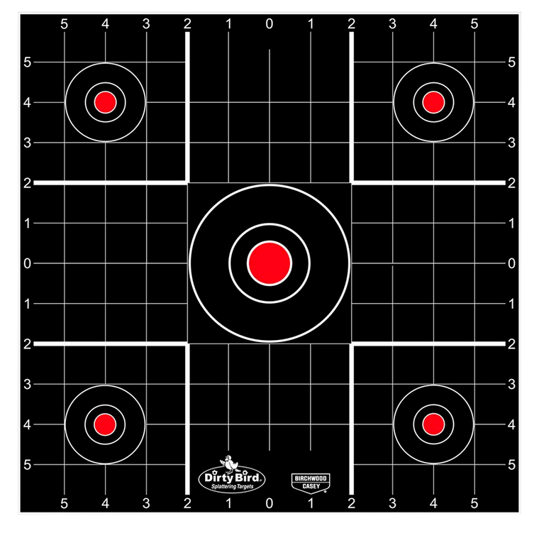 Birchwood Casey 35270 Dirty Bird Sight-In Bullseye Tagboard Target 12" 100 Per Pkg