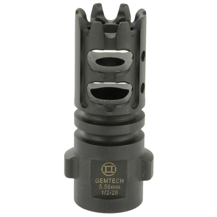 Gemtech QUICKMOUNT, Carbon Cutting Muzzle Brake, 5.56NATO, 1/2X28, Black Finish 12152 