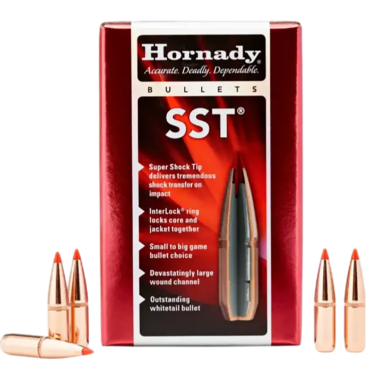 Hornady SST Bullets 284 Caliber, 7mm (284 Diameter) 162 Grain InterLock Polymer Tip Spitzer Boat Tail Box of 100