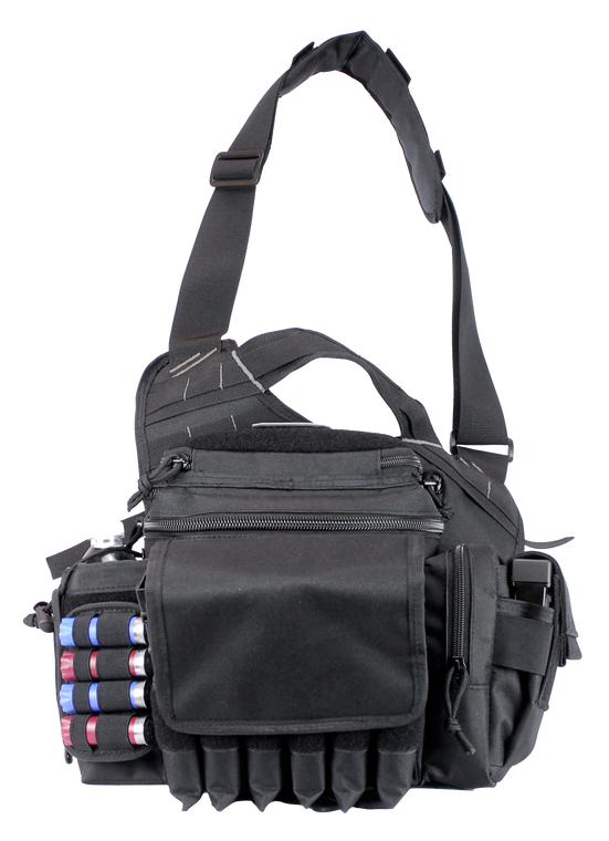 GPS Bags 1180RDPB Rapid Deployment Sling Pack Large Black 600D Polyester with Removeable Handgun Holster, External Pockets & Internal Storage Compartment