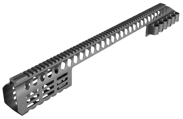 Aim Sports MTMSG870 Modular Rail System24.90" M-LOK Style Made of Aluminum with Black Finish & Picatinny Rail for Remington 870 Includes Shell Holder