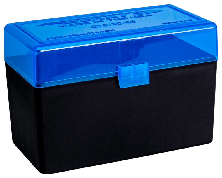 Berrys 50199 410 Ammo Box 270 Win,30-06 Springfield 50rd Blue Lid w/Black Bottom