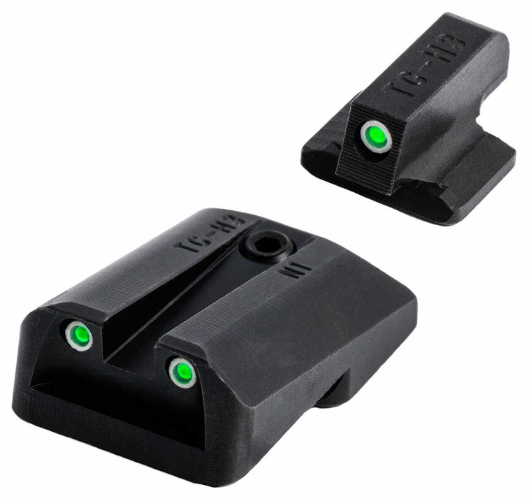 TruGlo TGTG231F3W Tritium ProBlack | Green Tritium White Outline Front Sight Green Tritium Rear Sight