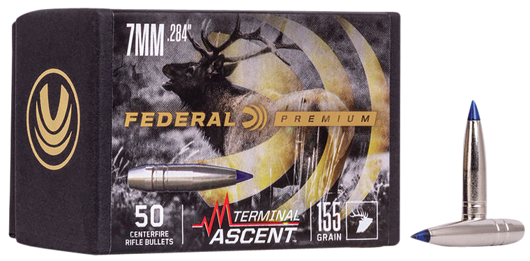 Federal PB284TA1 Therminal Ascent Component Premium 7mm .284 155 gr Terminal Ascent 50 Per Box