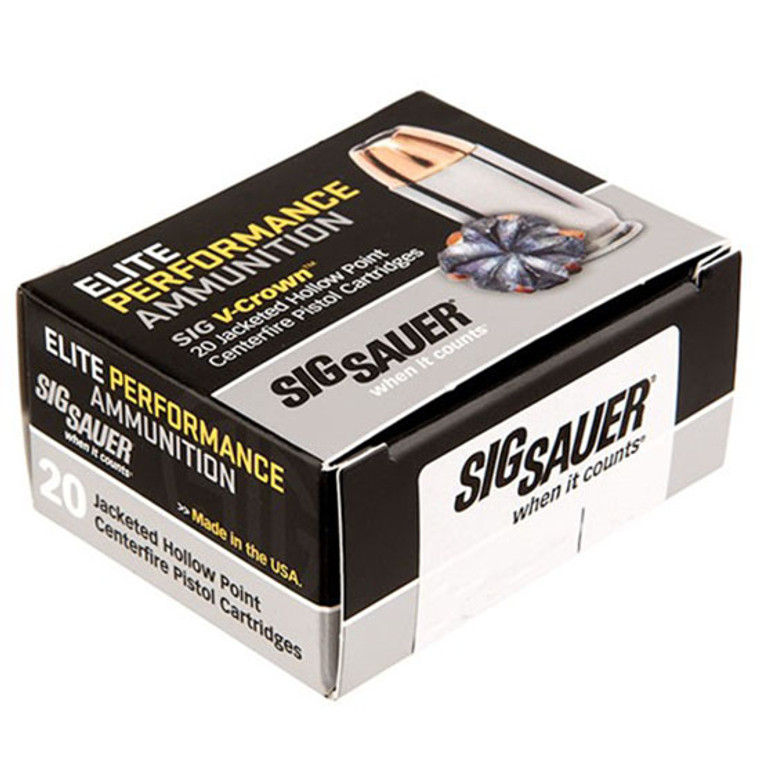 Sig Sauer Defensive 38 Special 20rd mmo 125 Grain V-Crown JHP 10 Boxes Per Case