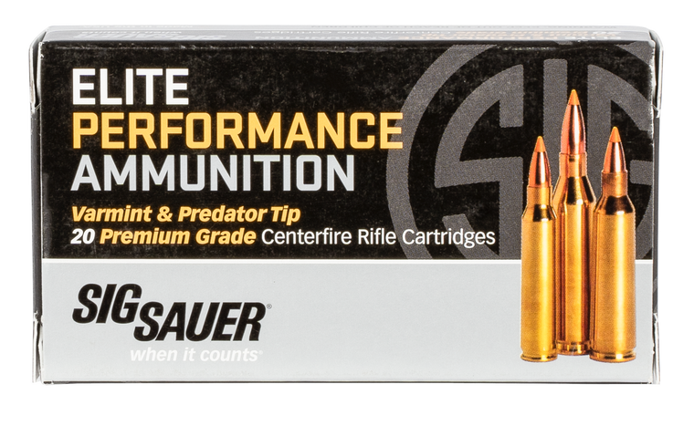 Sig Sauer Elite Performance Varmint and Predator Ammunition 223 Remington 40 Grain Polymer Tip 20RD