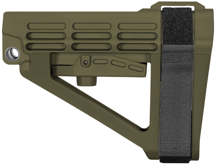 SB Tactical SBA4X-04-SB SBA4 Synthetic OD Green 5-Position Adjustable for AR-Platform