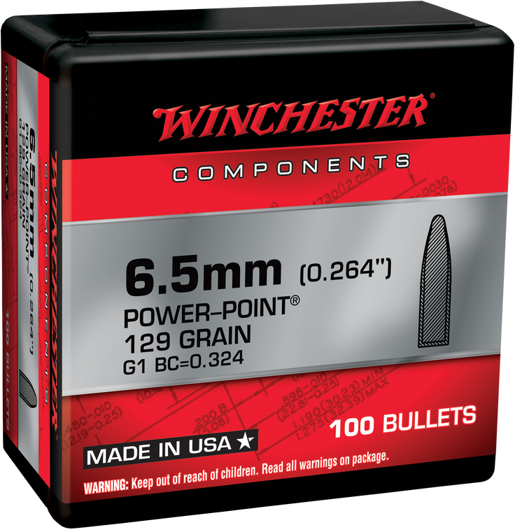 Winchester Ammo Power-point Win Wb65pp129x 6.5 Cm 129 Pp Retail 100/10
