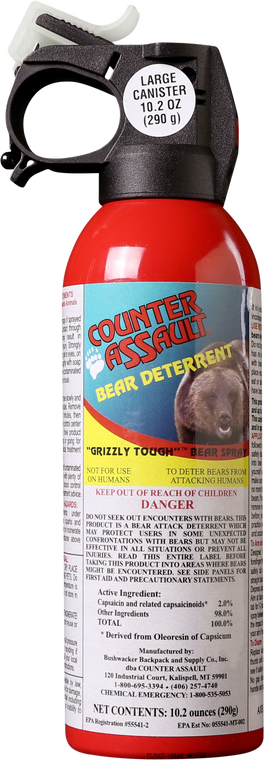 Counter Assault 15067034 Bear SprayCapsaicin Range 32 ft-7 Seconds 10.20 oz