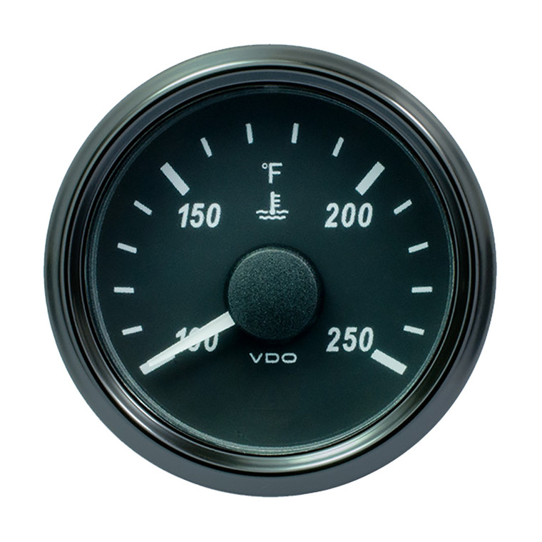 VDO SingleViu 52mm (2-1/16") Water Temperature Gauge - 250¬∞F - 450-30 Ohm