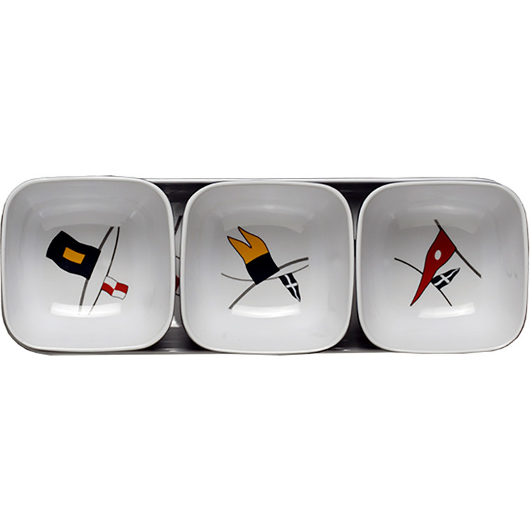 Marine Business Melamine Snack Set - REGATA - Set of 4