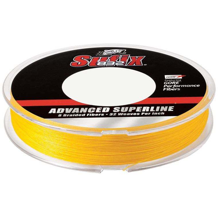 Sufix 832¬Æ Advanced Superline¬Æ Braid - 20lb - Hi-Vis Yellow - 150 yds