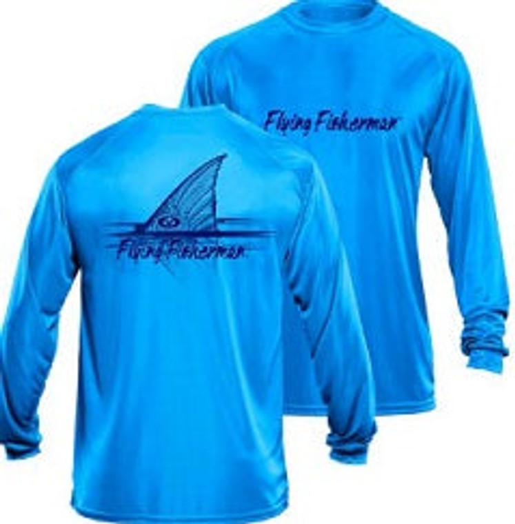 Flying Fisherman Performance Tee Fish Blue XX-Large