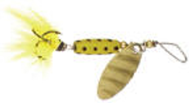 Luhr Jensen Shyster 1/8 Yellow Black Dots