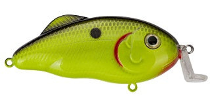 Strike King Hybrid Hunter Jr - 1/2 3" Chartreuse Black Back