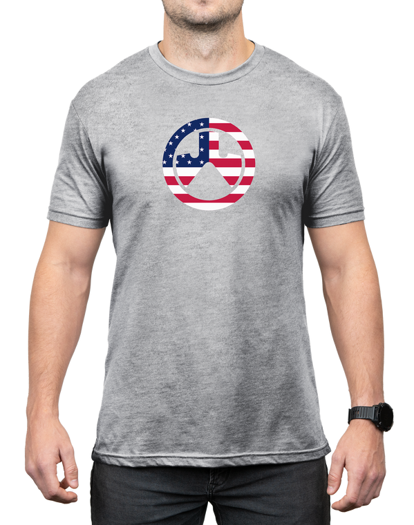 Magpul MAG1281030M Independence IconAthletic Gray Heather Cotton/Polyester Short Sleeve Medium