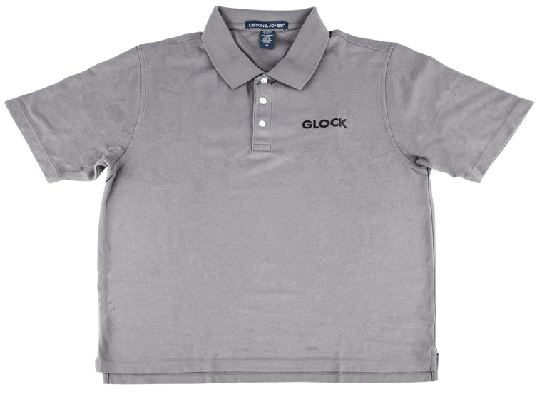 Glock AP95879 Classic PoloGray Cotton Short Sleeve 3XL