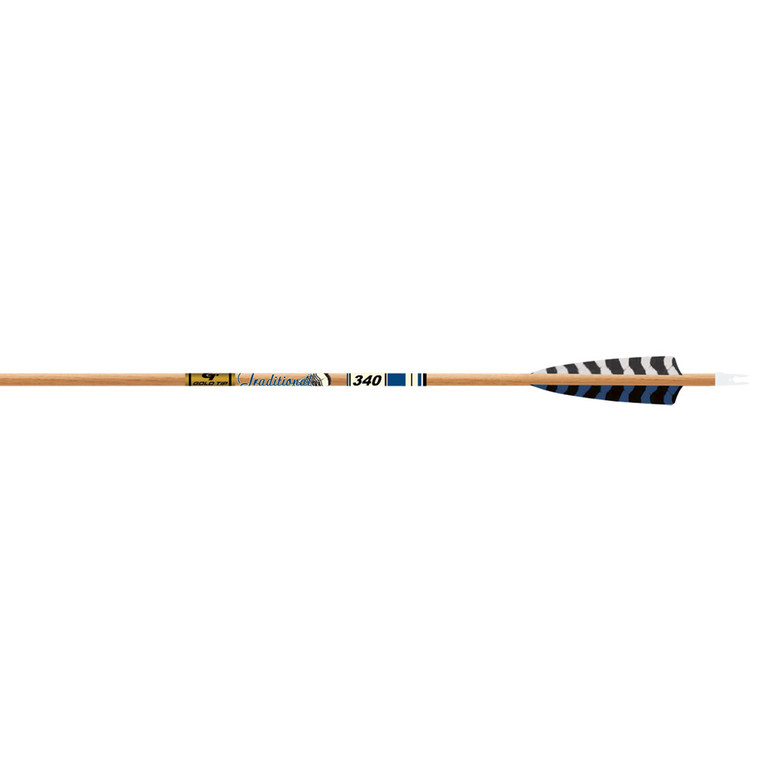 Gold Tip Traditional Xt Arrows - 500 5" Barred Feathers 1/2 Dozen