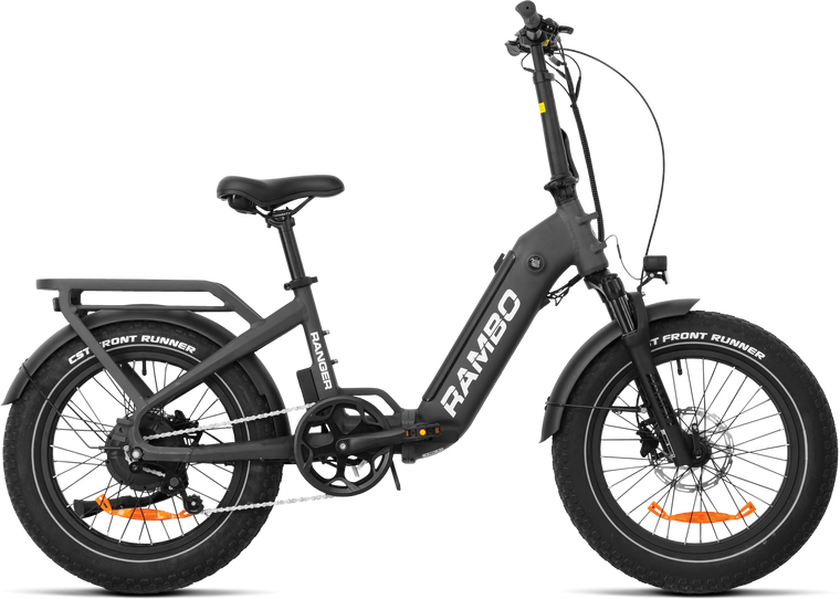 Rambo Bikes Ranbk Ranger Folding Matte Black 750W Hub Motor Up To 30Mph Speed
