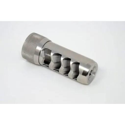 Area 419 Sidewinder Mag Self Timing Muzzle Brake 6.5Mm Raw Stainless 5/8-24