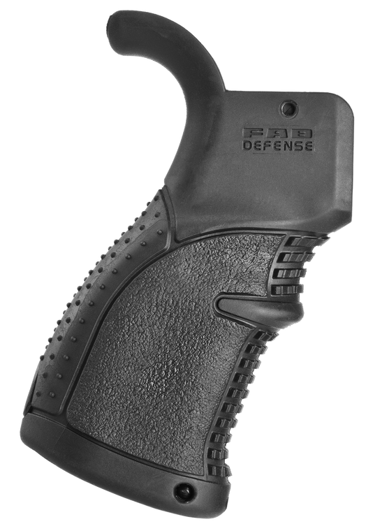 FAB Defense FXAGR43B AGR-43 Ergonomic Pistol Grip Made of Polymer with Black Rubber Overmold Multi-Textured Finish for AR-15, M16, M4