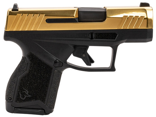Taurus 1-GX4M931-G GX4 Micro-Compact Frame 9mm Luger 13+1 3.06" Satin Black DLC Stainless Steel Barrel, Gold PVD Serrated Alloy Steel Slide, Matte Black Stainless Steel Frame, Textured Grip