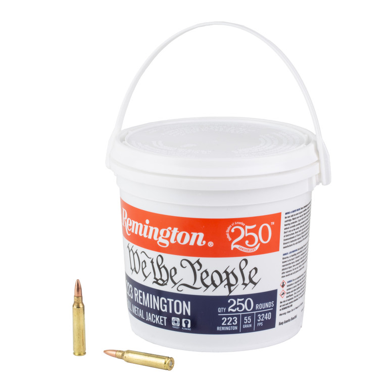 Remington Ammunition 21388 223Rem 55gr Full Metal Jacket 250 Per Box/4 Case