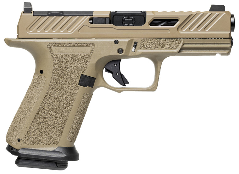 Shadow Systems CA Compliant MR920 Handgun 9mm Luger 10rd Magazine(2) 4" Spiral Black Barrel FDE Grip/Slide