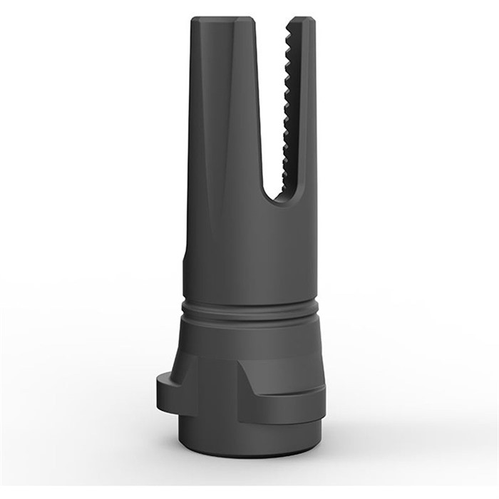 Breek Arms BRK4319 Scorch 3-Prong Flash Hider Black Nitride Steel 5/8"x24 Threads 9mmLuger Compatible w/ Breek-LOK 3QD