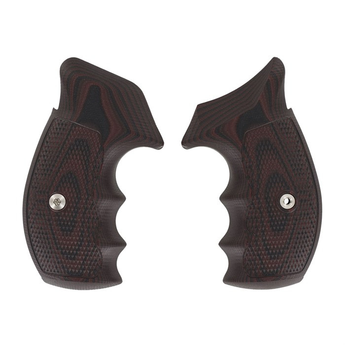 Vz Grips S&W K/L Frame Tac Diamond, Round Butt, Black Cherry
