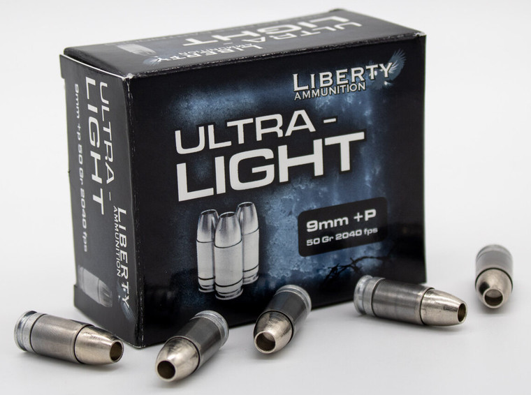 Liberty Ammunition Ammo Ultra Light Civil 9mm+P 50Gr 20/10