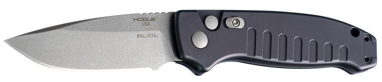 Hogue Ballista I Automated Folder Knife 3 1/2" Drop Point Blade Black