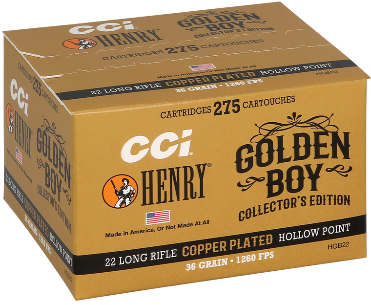 CCI HGB22 22LR 36gr Copper Plated Hollow Point 275 Per Box/10 Case