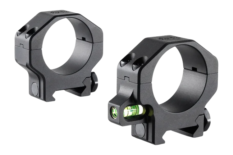 RPM Precision 34mm Medium (1.00'') Scope Rings with Co-Linear Bubble Level