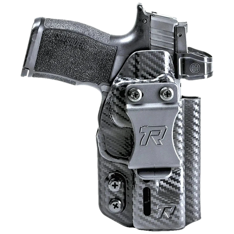 Rounded Gear RGDRUIDSIGP320CFAMBI Druid IWB/OWB Black Carbon Fiber Kydex Fits Sig P320 Ambidextrous