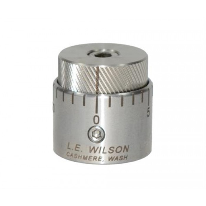 Wilson Stainless Steel Micro-Adjustable Bullet Seater Cap for Standard Inline Seater Die