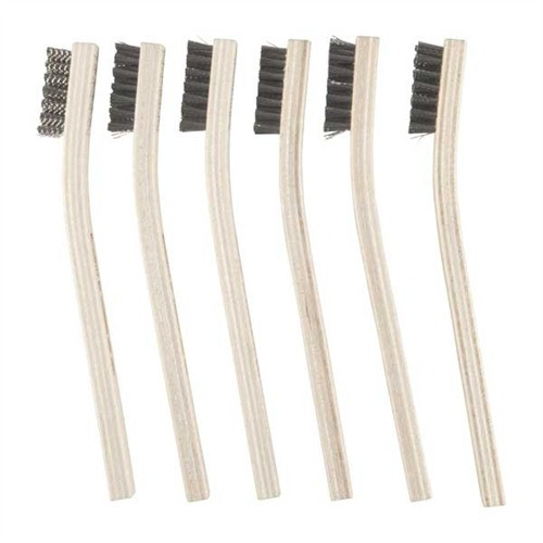 Brownells Gunsmith Heavy Duty Brush, Ss Wire, Crimpled, 6 Pack