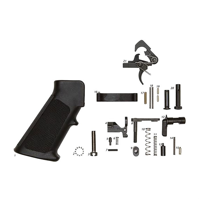 Alg Defense Ar-15 Lower Parts Kit With Grip W/ Qms Trigger