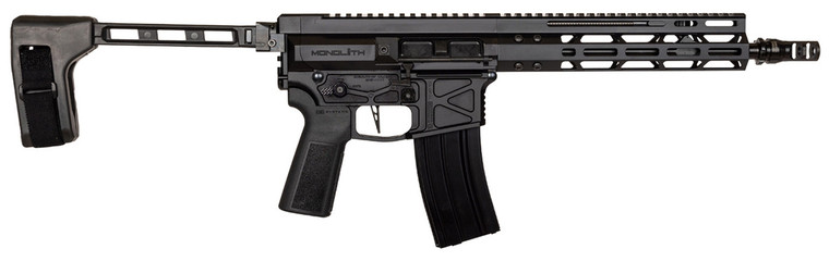 Global Ordnance LLC 197892004862 Monolith 15P 5.56x45mm NATO 30+1 12.50" Black Mono Barrel, M-LOK Handguard, Black Aluminum Picatinny Rail Receiver, SB Tactical Brace, B5 P-Grip 23 Grip