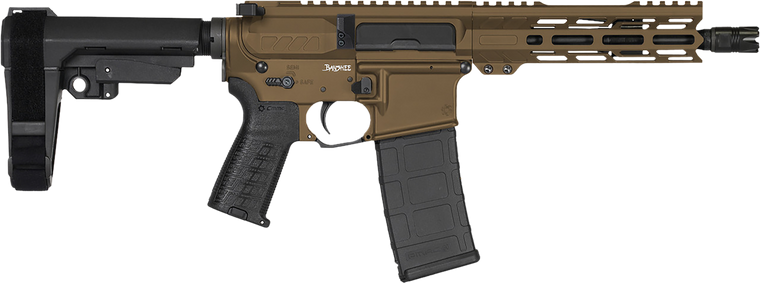 CMMG 30AF20AMB Banshee MK4 300 Blackout 30+1 8" Black Nitride Medium Taper Threaded Barrel, EML 7" M-LOK Handguards, Midnight Bronze Cerakote Aluminum Picatinny Rail Receiver, CMMG Zeroed Grips