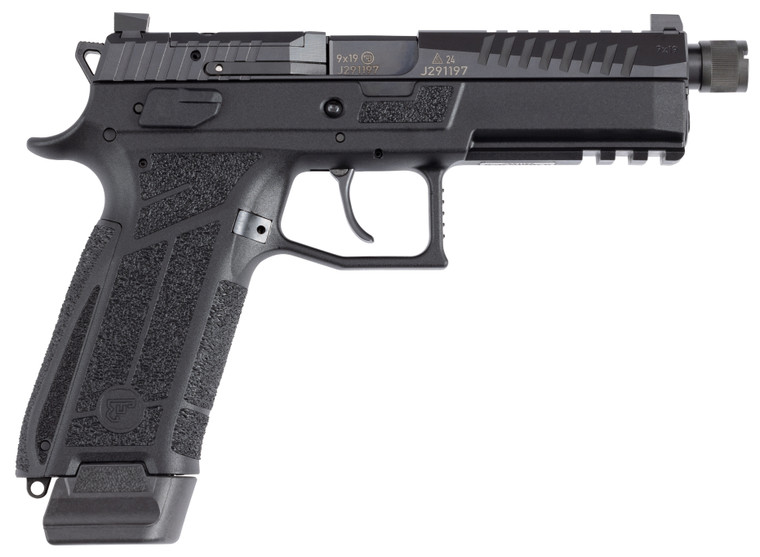 CZ P-09 F Nocturne Suppressor Ready OR Handgun 9mm Luger 21rd Magazines(2) 4.5" Threaded Barrel Fixed Sights Black