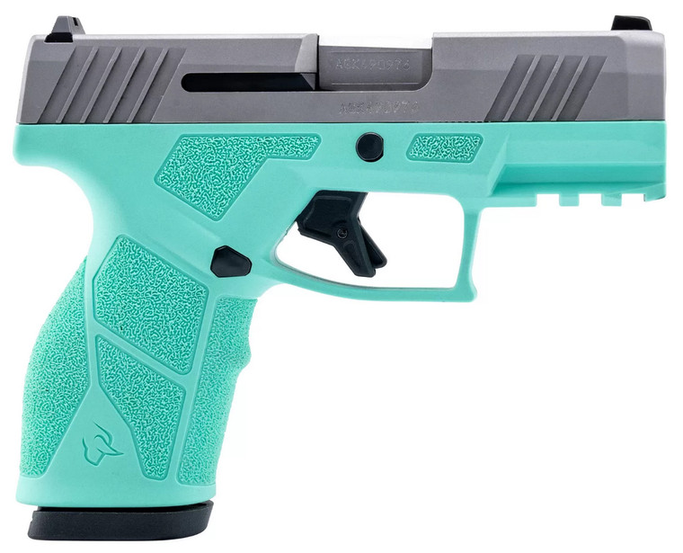 Taurus 1-GX2939C-10 GX2 9mm Luger 10+1 3.37" Matte Stainless Steel Barrel, Matte Serrated Stainless Steel Slide, Cyan Polymer Frame w/Picatinny Rail, Polymer Grip