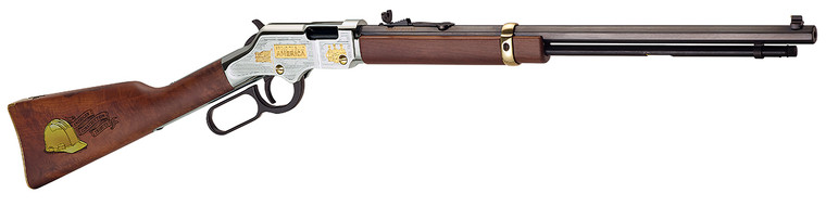 Henry Golden Boy American Construction Industry Tribute Edition Rifle .22 S/L/LR 16rd Capacity 20" Octagon Barrel Engraved Wood Stock
