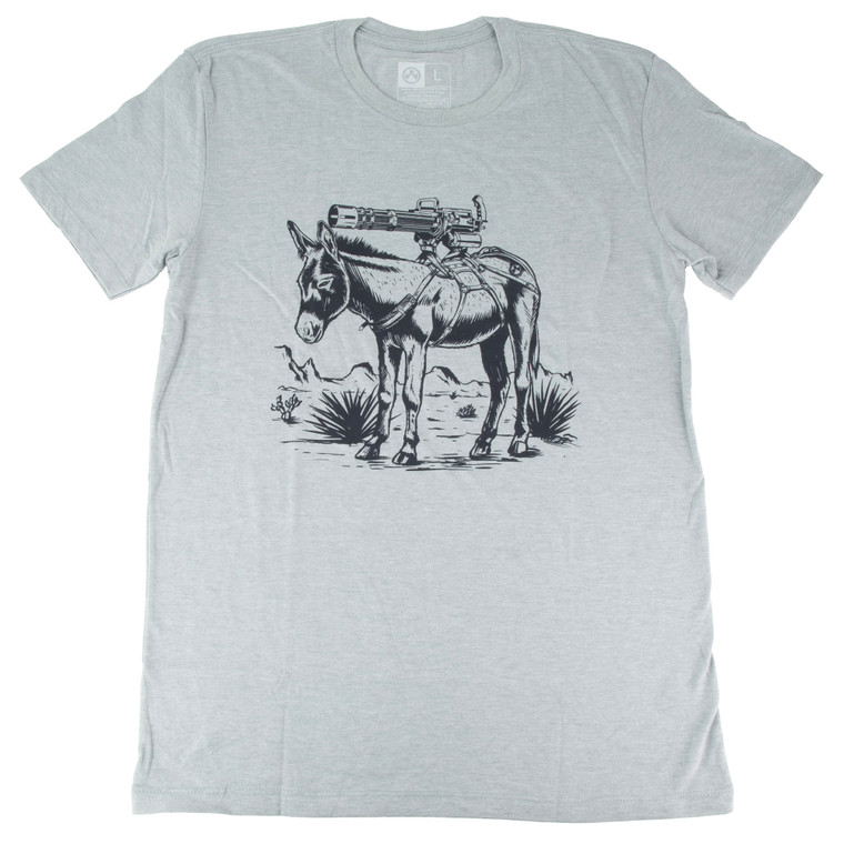 Magpul MAG1528-041-L Burro CVC Stone Gray Heather Cotton/Polyester Short Sleeve Large