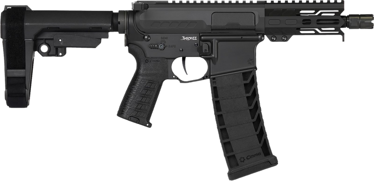 CMMG Banshee MK4 Fixed Ejector Handgun 9mm Luger 30rd Magazine 5'' Barrel RipBrace Armor Black