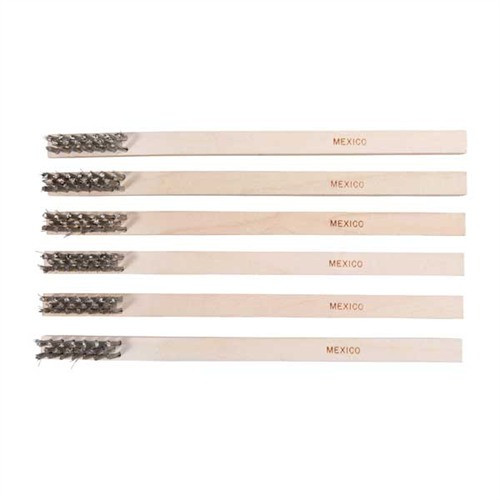 Brownells Gunsmith Heavy Duty Brush, Ss Wire, Straight, 6 Pack