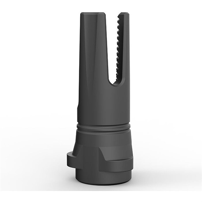 Breek Arms BRK4318 Scorch 3-Prong Flash Hider Black Nitride Steel 1/2"x28 Threads 9mmLuger Compatible w/ Breek-LOK 3QD